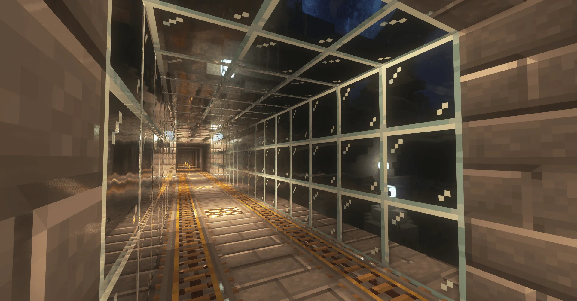 生存服玩家自建水下隧道